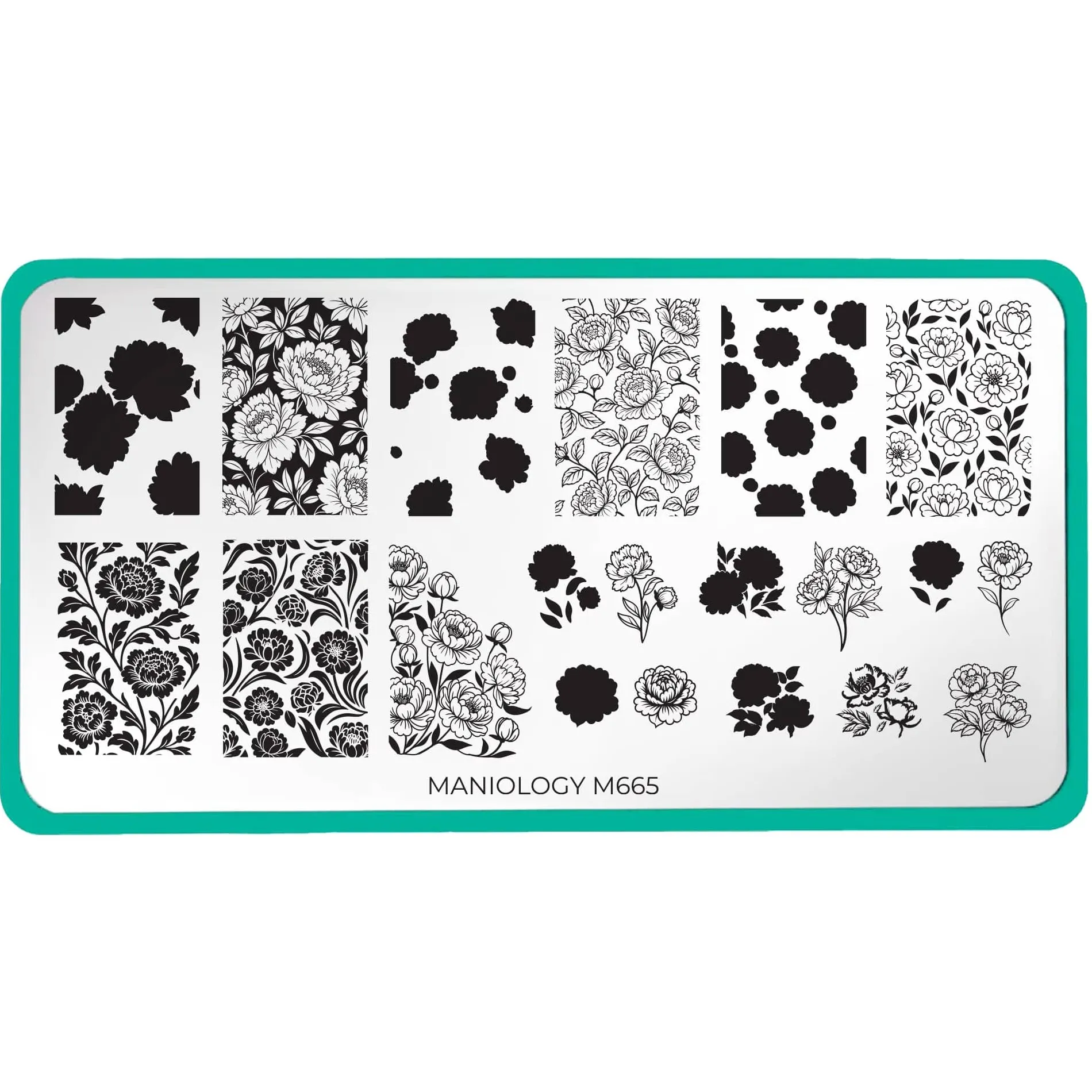 Peony Petals (M665) - Nail Stamping Plate