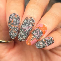 Peony Petals (M665) - Nail Stamping Plate