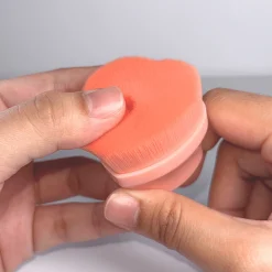 Pink Heart-Shaped Dusting Nail Brush