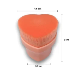 Pink Heart-Shaped Dusting Nail Brush