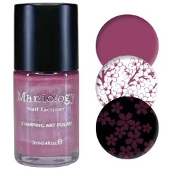 Pink Horizon (B571) - Dusty Mauve Pearl Cream Stamping Polish