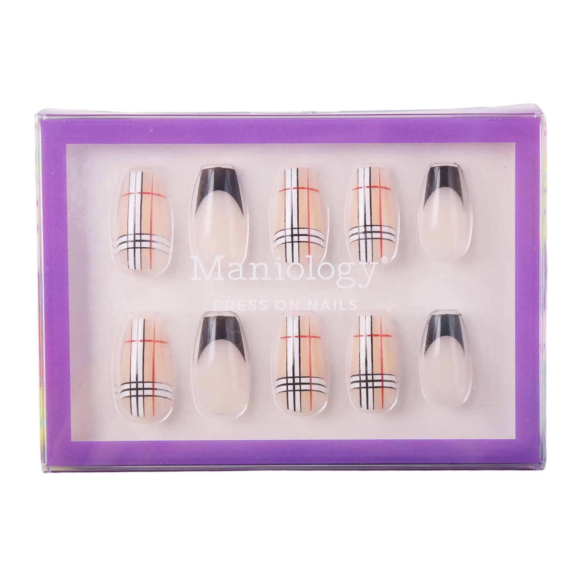 Plaid Perfect Press On Nails - Short Coffin