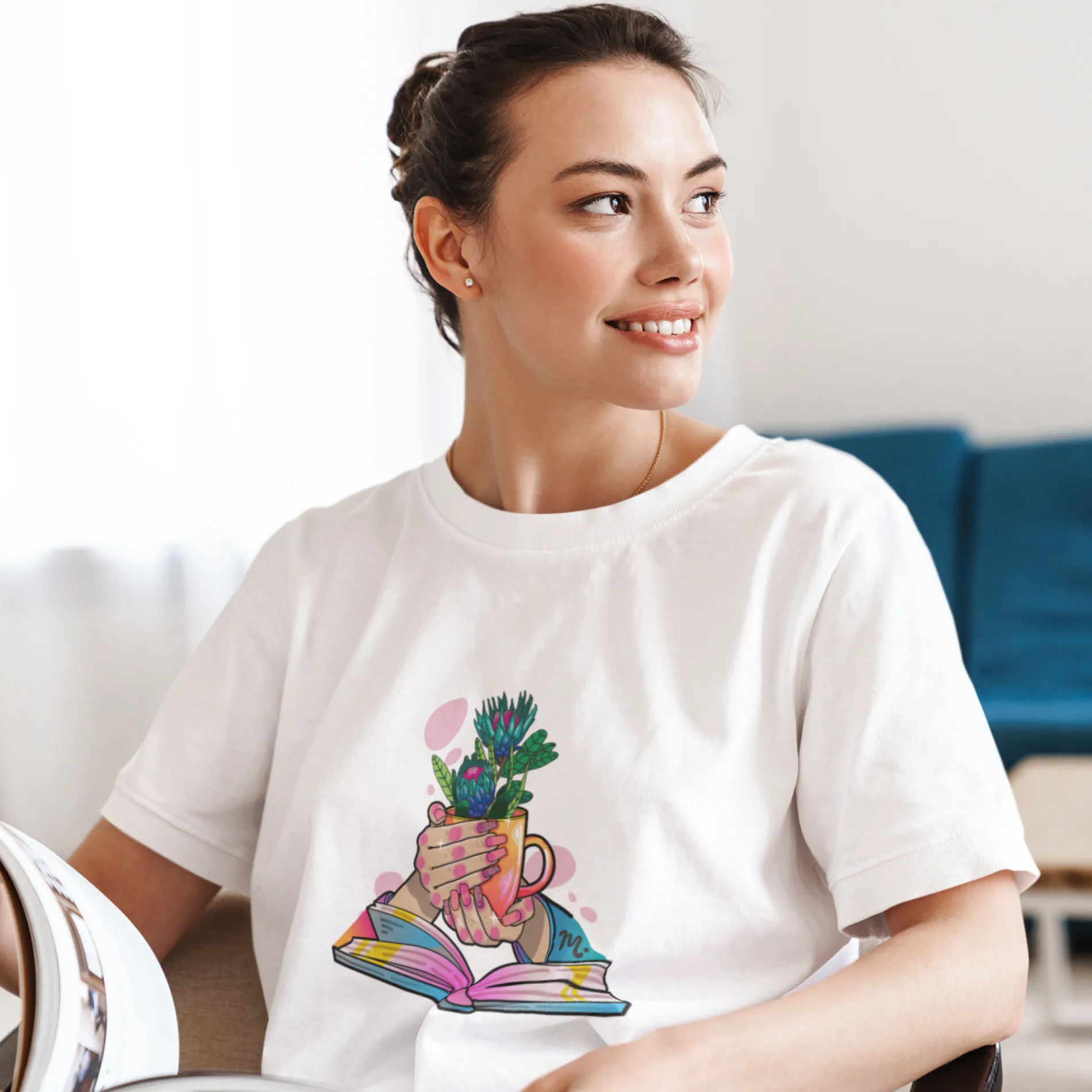 Plants, Books and Nails - Short Sleeve T-shirt