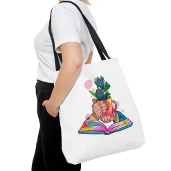 Plants, Books and Nails Tote Bag