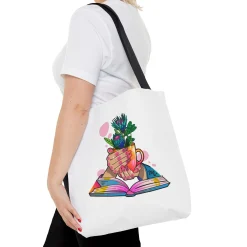 Plants, Books and Nails Tote Bag