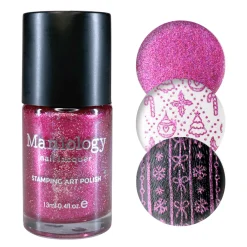 Poinsettia (B568) - Crimson Metallic Stamping Polish