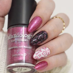 Poinsettia (B568) - Crimson Metallic Stamping Polish