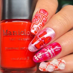 Pout (B539) - Bright Orange Red Stamping Polish