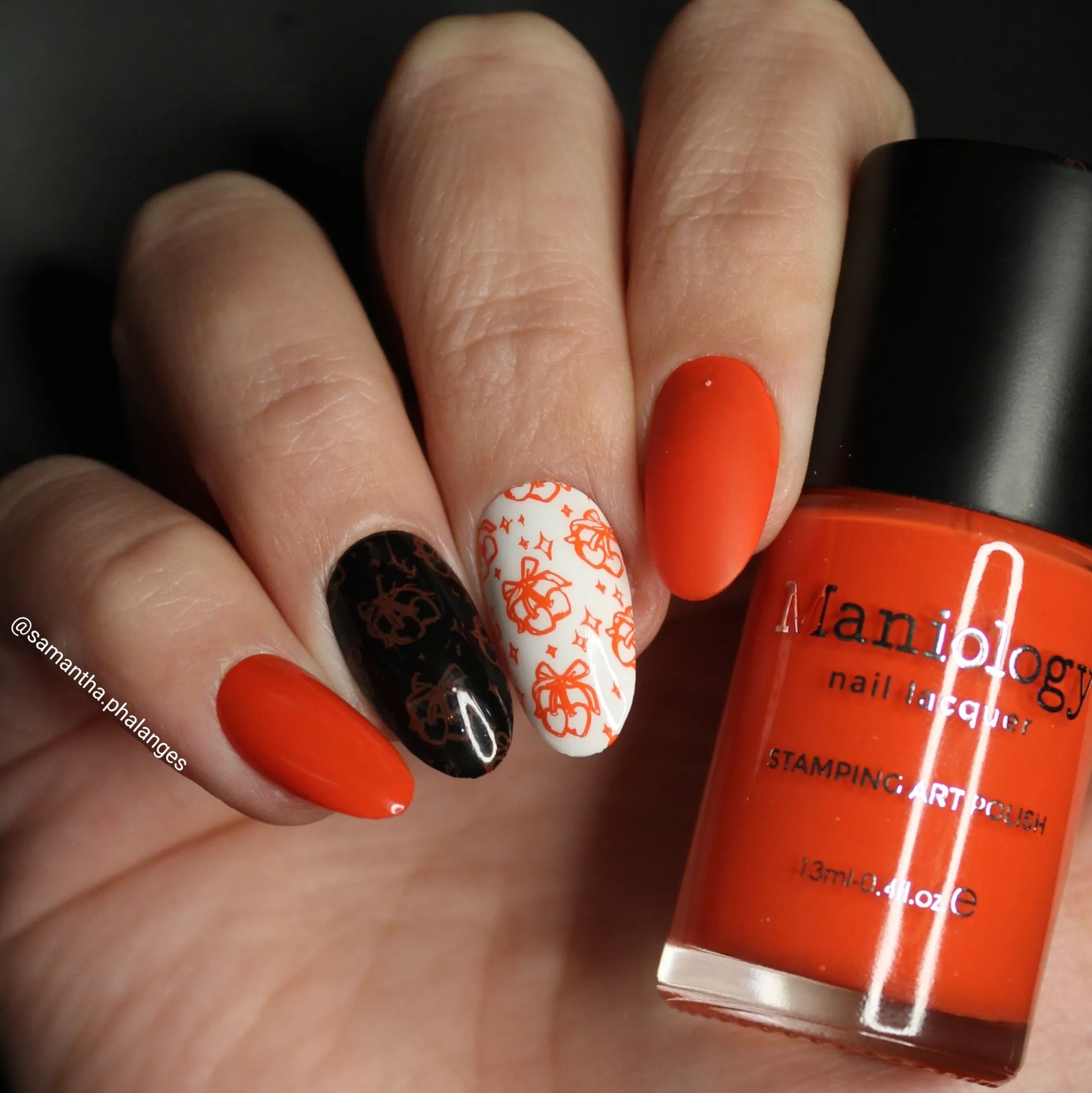 Pout (B539) - Bright Orange Red Stamping Polish