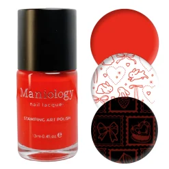 Pout (B539) - Bright Orange Red Stamping Polish