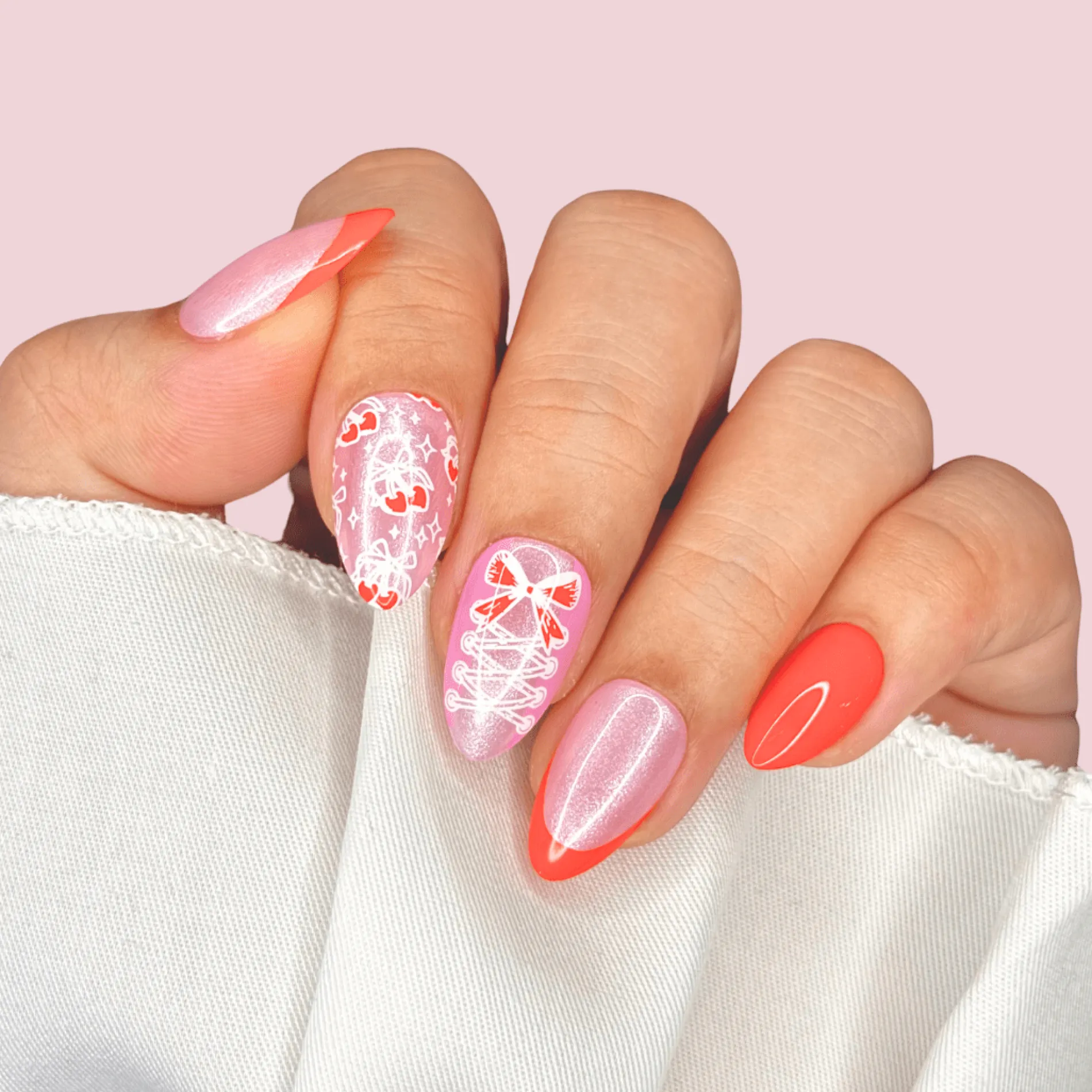 Pout (B539) - Bright Orange Red Stamping Polish