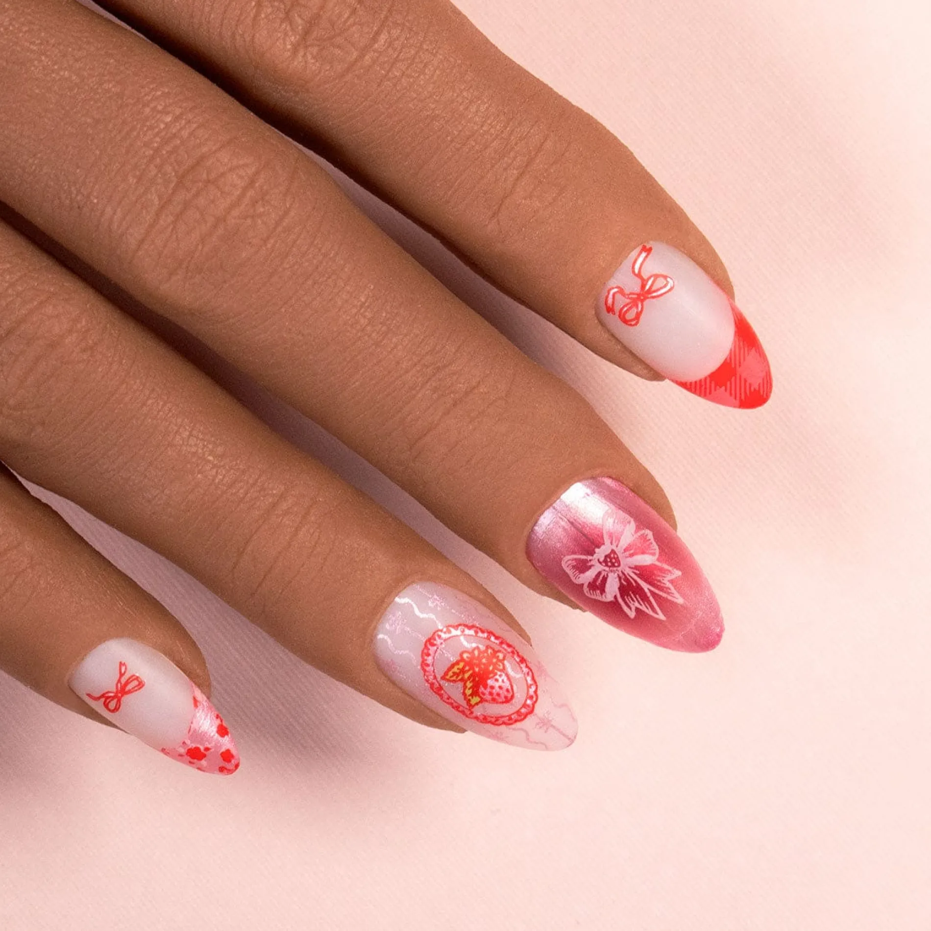 Pout (B539) - Bright Orange Red Stamping Polish