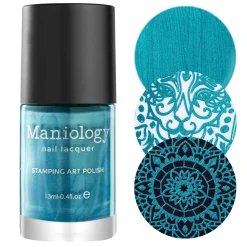 Prana (B397) - Metallic Teal Stamping Polish