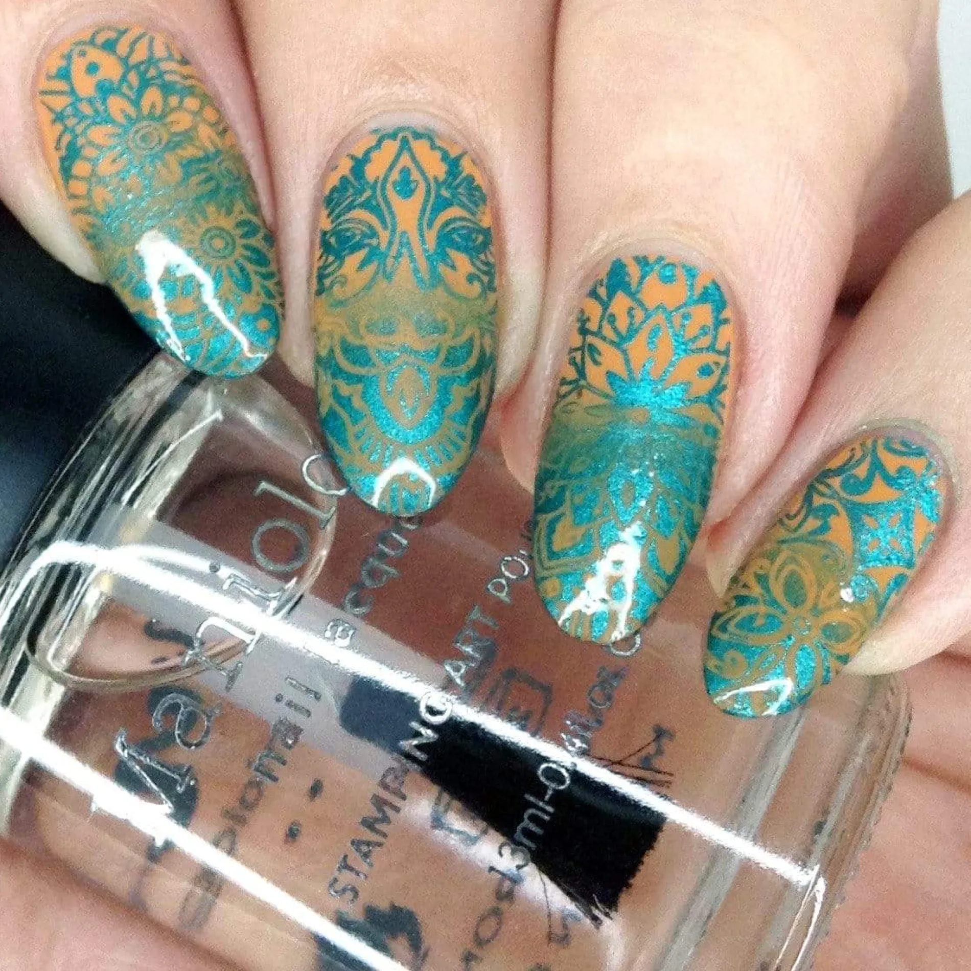 Prana (B397) - Metallic Teal Stamping Polish