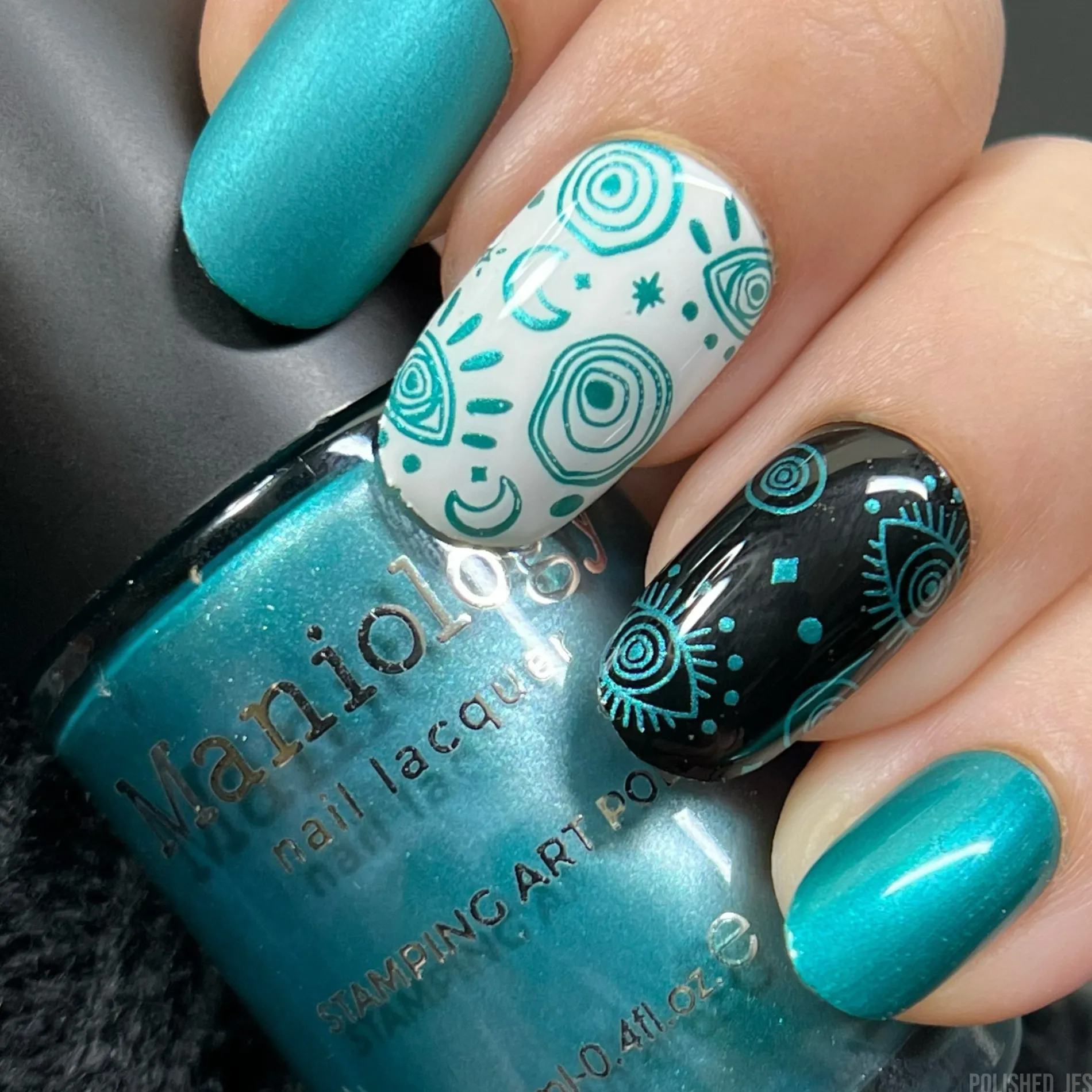 Prana (B397) - Metallic Teal Stamping Polish
