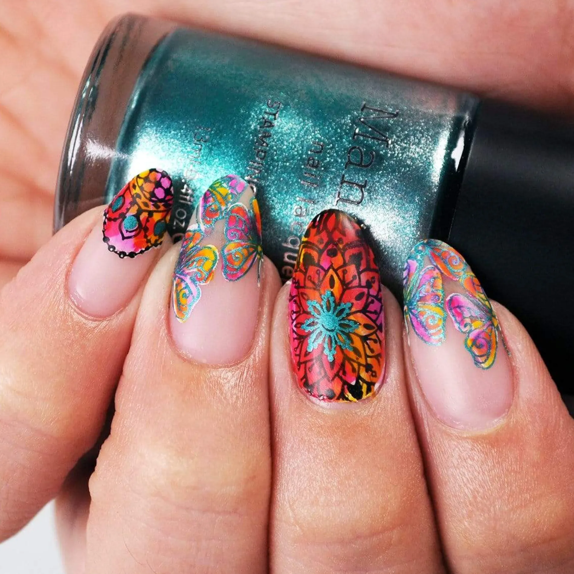 Prana (B397) - Metallic Teal Stamping Polish