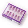 Purple Nebula Press On Nails - Medium Coffin