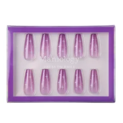 Purple Nebula Press On Nails - Medium Coffin