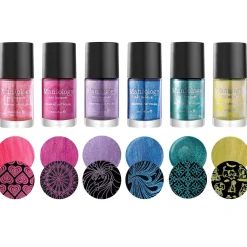 Rainbow Metallic: 6-Piece Metallic Stamping Polish Set
