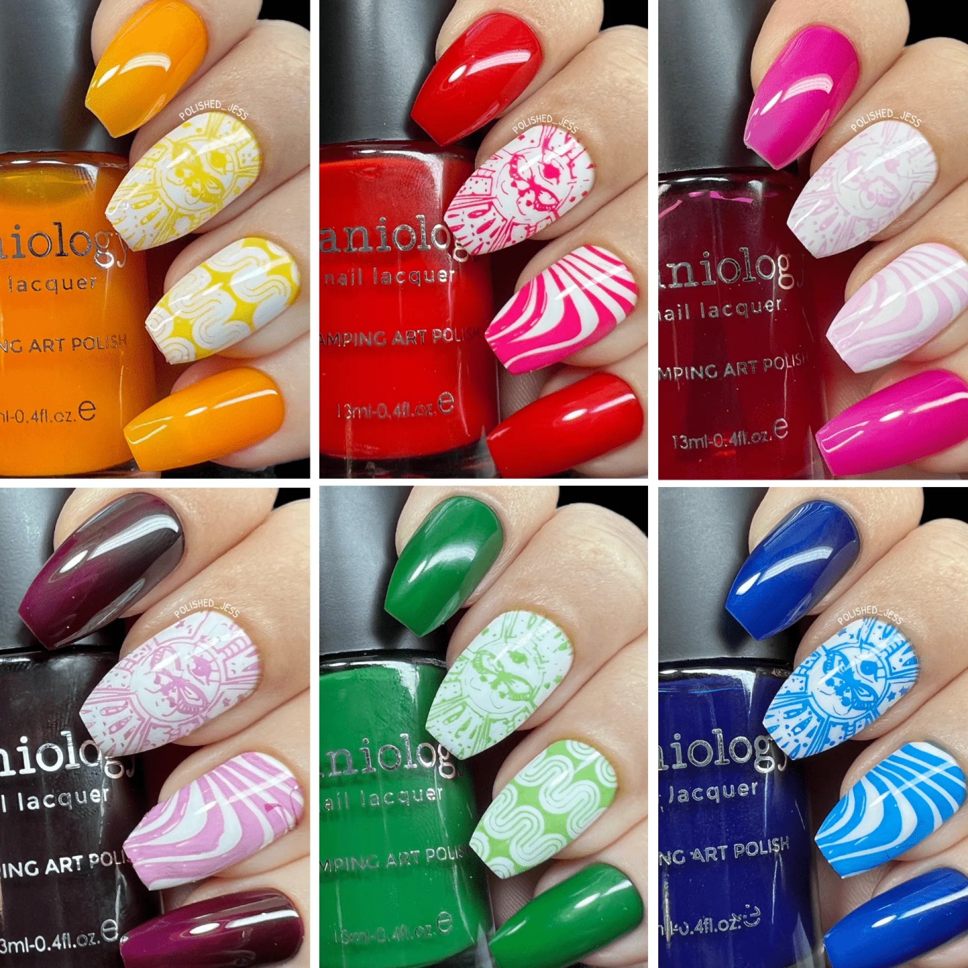 Rainbow Splash: 6-Piece Sheer Tint Stamping Polish Set