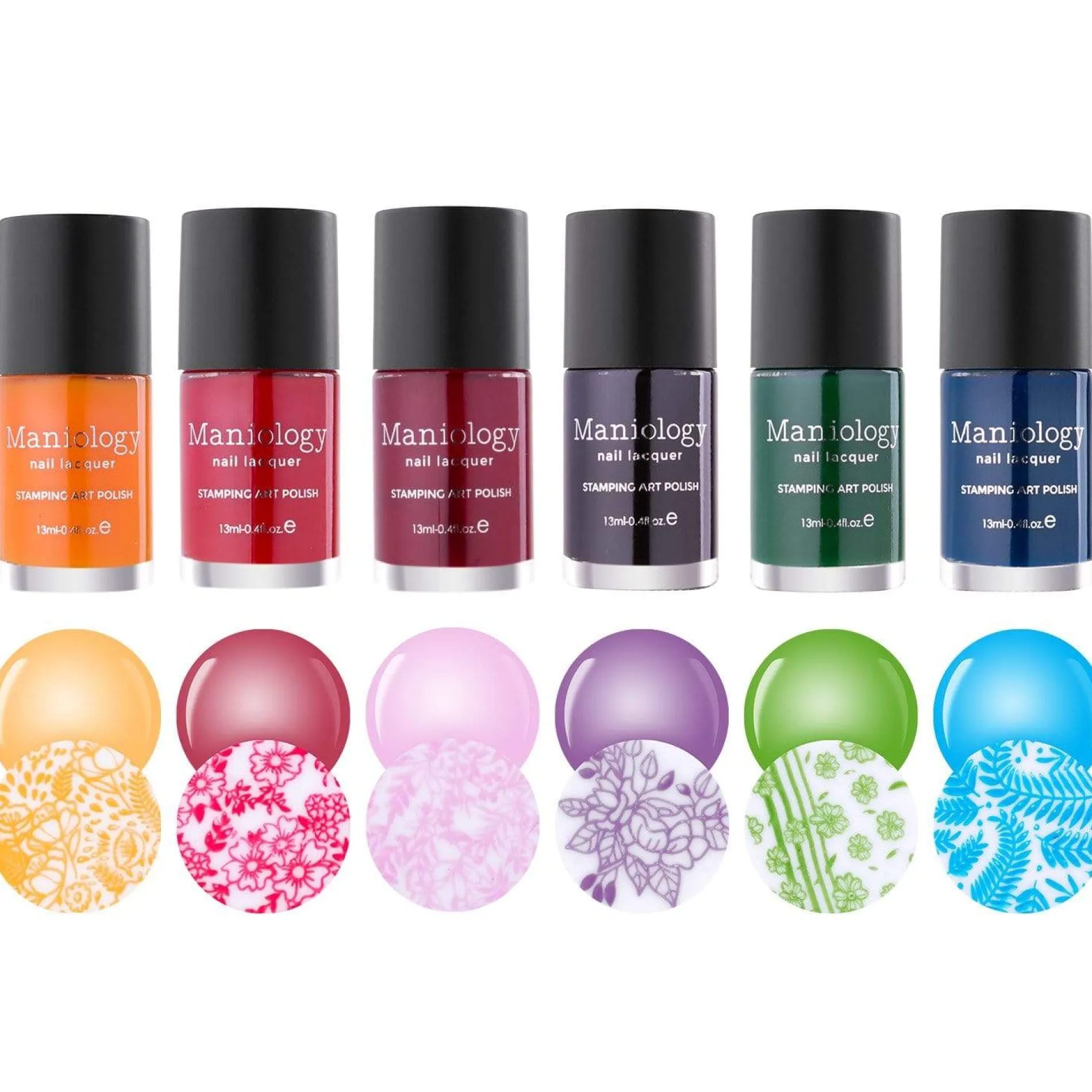 Rainbow Splash: 6-Piece Sheer Tint Stamping Polish Set