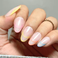 Rainbow Twist Press On Nails - Short Round