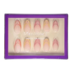 Rainbow Twist Press On Nails - Short Round