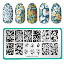 Rainforest Blooms (M612) - Nail Stamping Plate