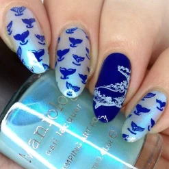 Retrograde (B363) - Duochrome Light Blue Sheer Stamping Polish