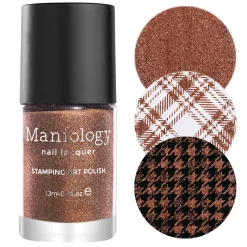 Rustic: Brick (B453) - Brown Sand Stamping Polish