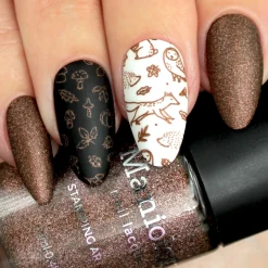 Rustic: Brick (B453) - Brown Sand Stamping Polish