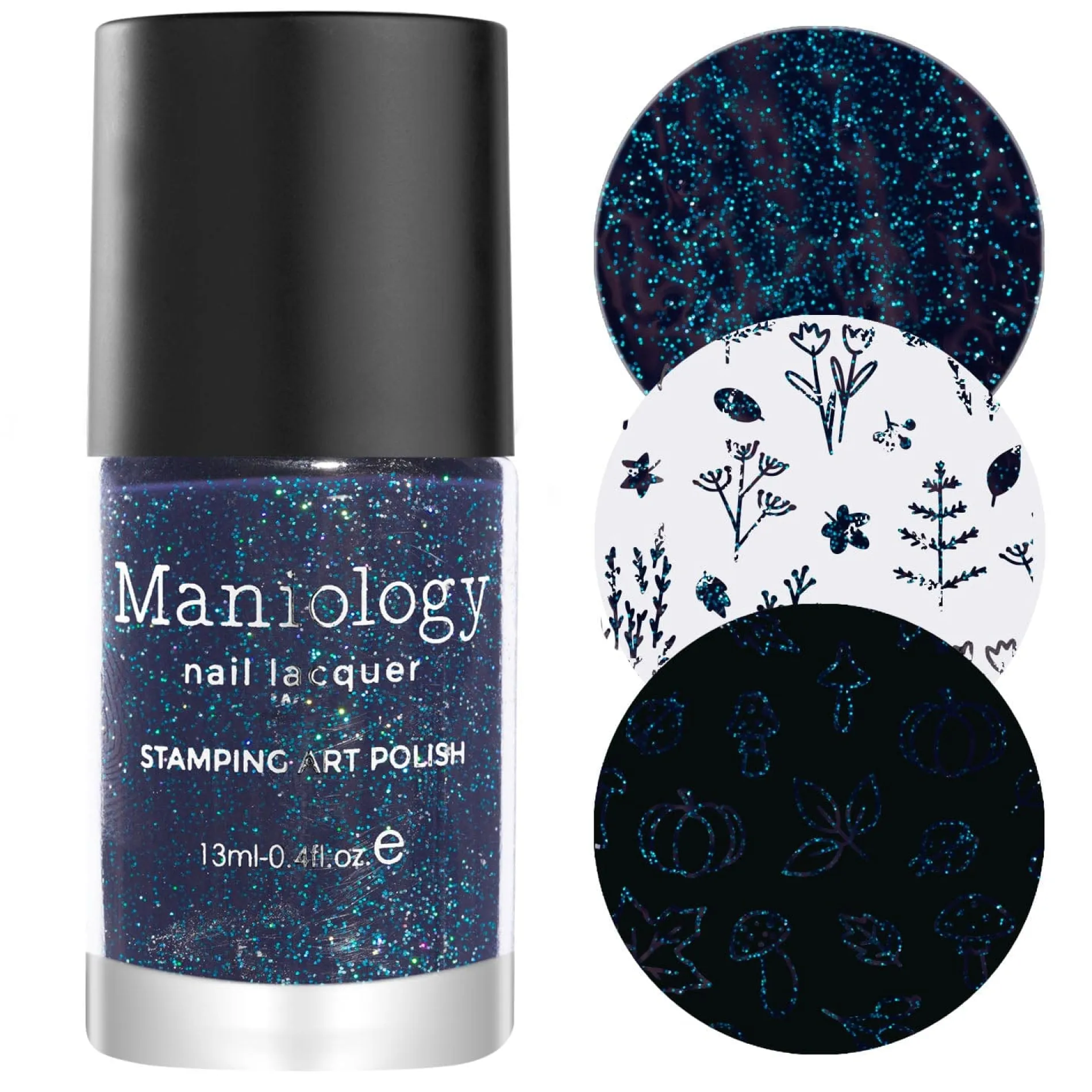 Rustic: Peacock (B454) - Blue Holo-Sanded Stamping Polish
