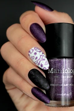 Rustic: Raisin (B452) - Purple Sand Stamping Polish