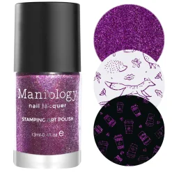 Rustic: Raisin (B452) - Purple Sand Stamping Polish