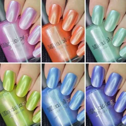 Satin Slumber: 6-Piece Smooth Metallic Nail Polish Set