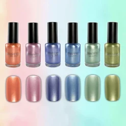 Satin Slumber: 6-Piece Smooth Metallic Nail Polish Set