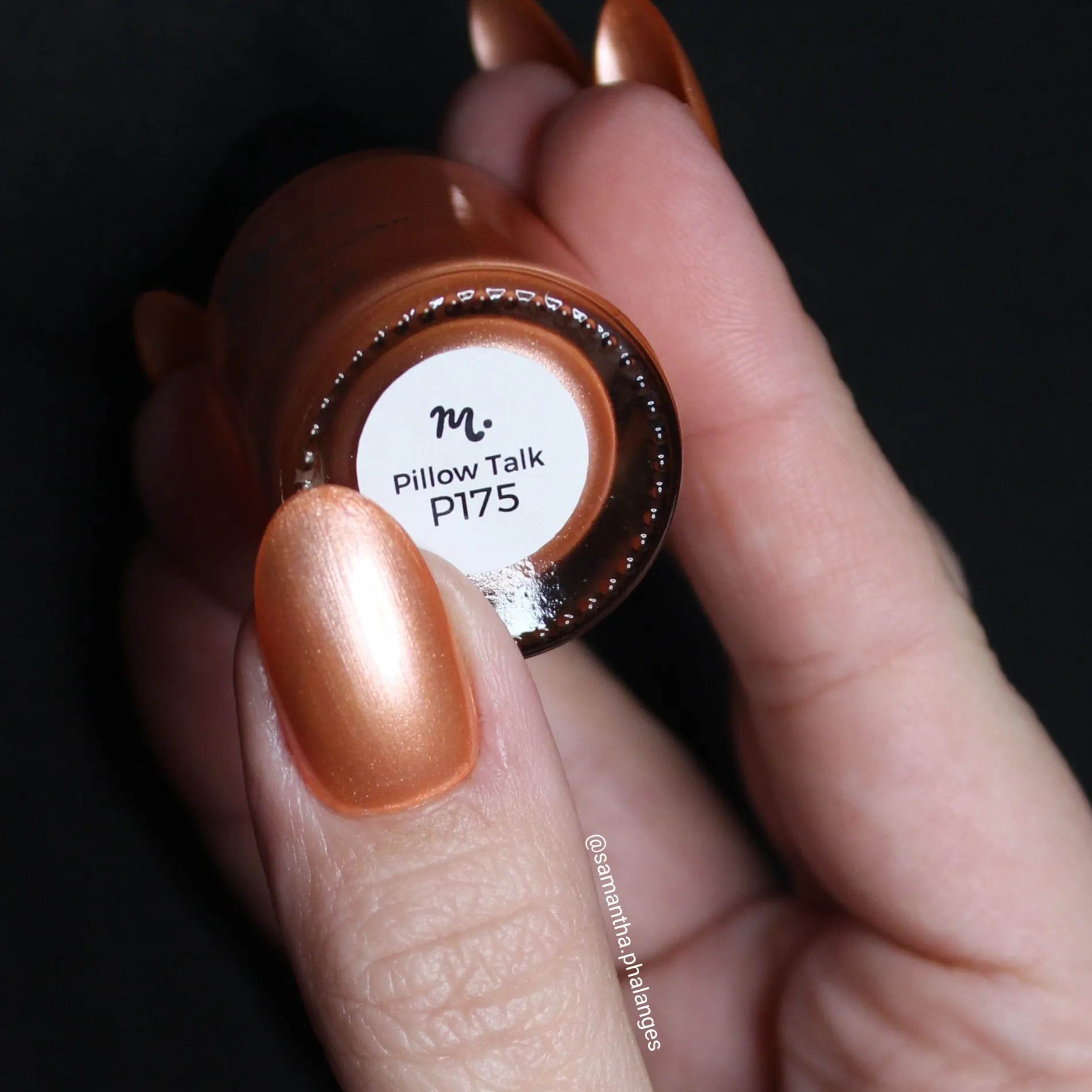 Satin Slumber: Pillow Talk (P175) - Coral Smooth Metallic Nail Polish