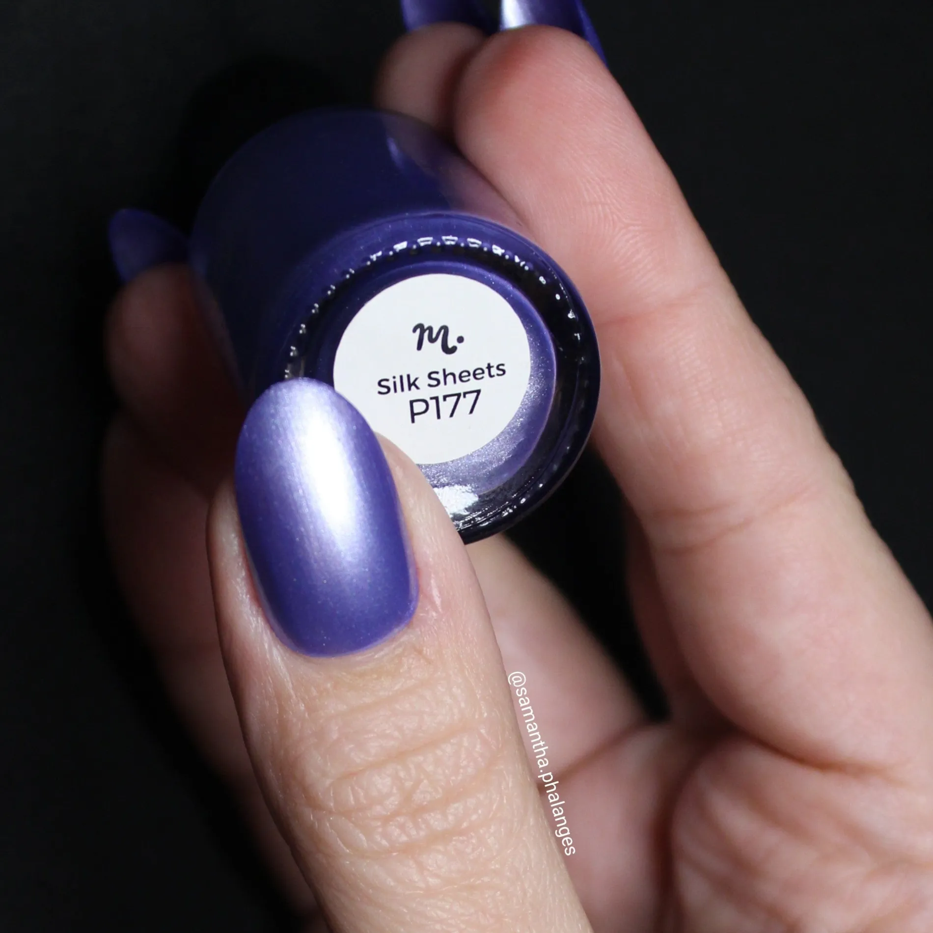 Satin Slumber: Silk Sheets (P177) - Purple Smooth Metallic Nail Polish
