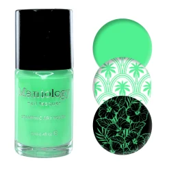 Seafoam Swell (B554) - Cream Teal Stamping Polish