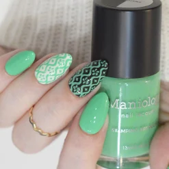 Seafoam Swell (B554) - Cream Teal Stamping Polish
