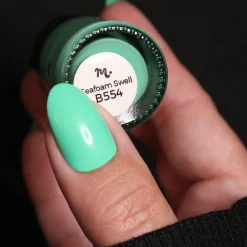 Seafoam Swell (B554) - Cream Teal Stamping Polish