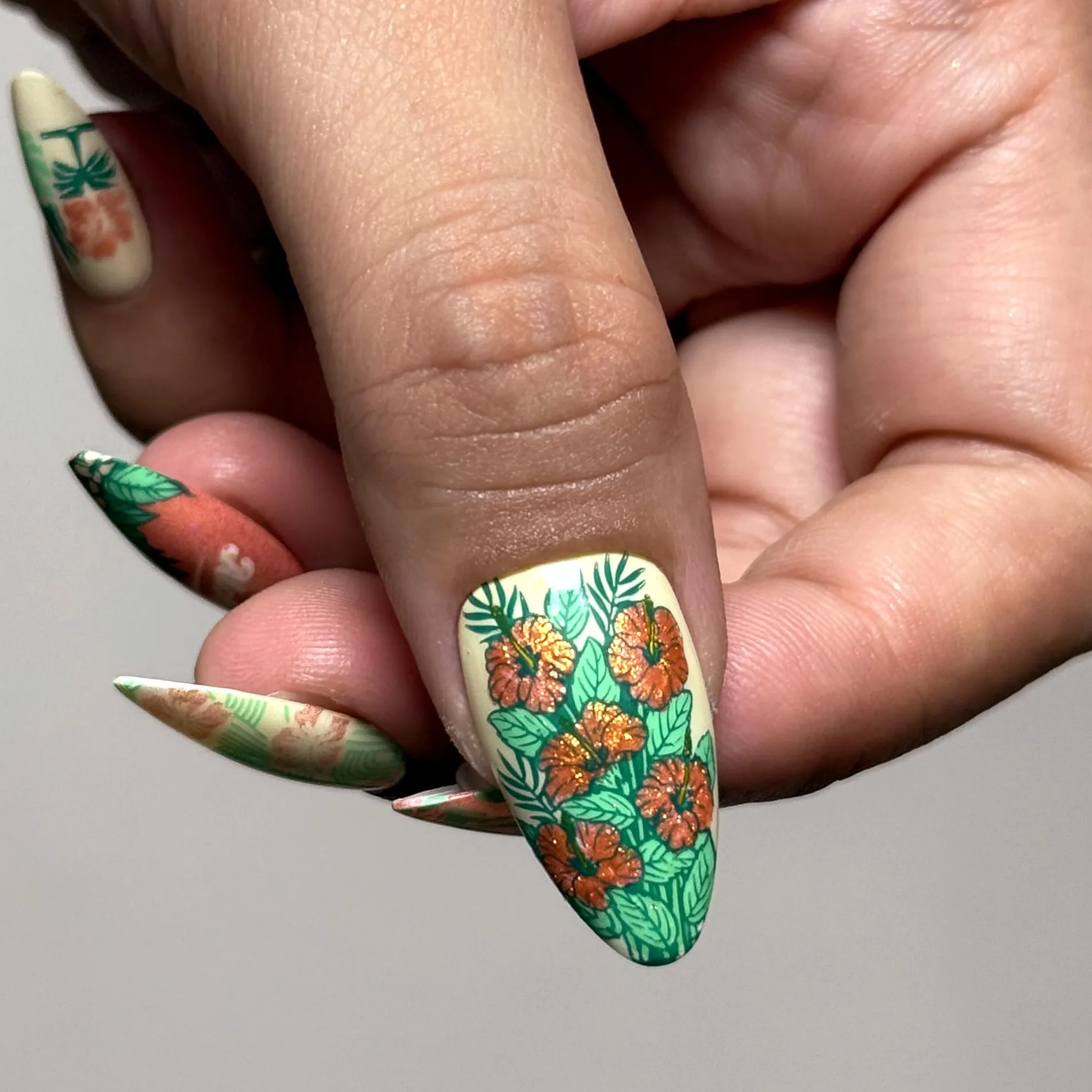 Seafoam Swell (B554) - Cream Teal Stamping Polish