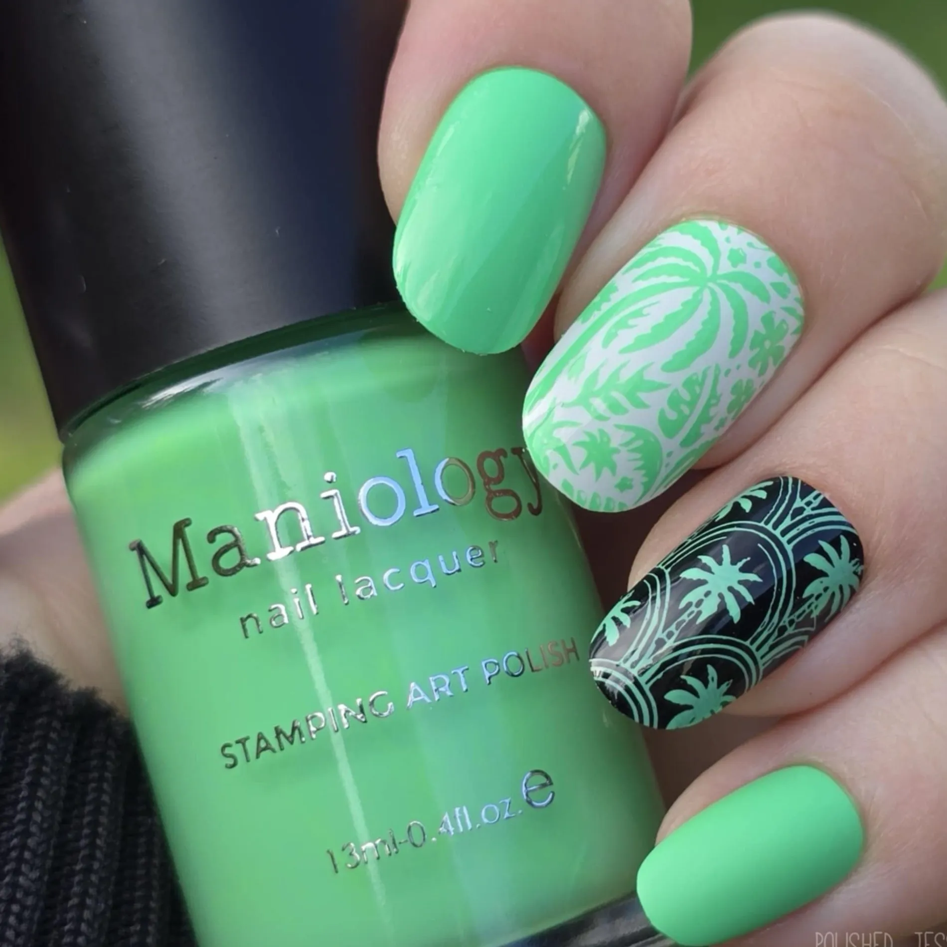Seafoam Swell (B554) - Cream Teal Stamping Polish