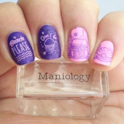 Seashell (B278) - Neon Pink Stamping Polish