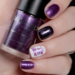 Serenity (B413) - Purple Silver Metallic Stamping Polish