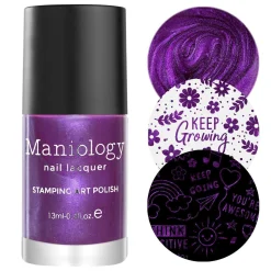 Serenity (B413) - Purple Silver Metallic Stamping Polish