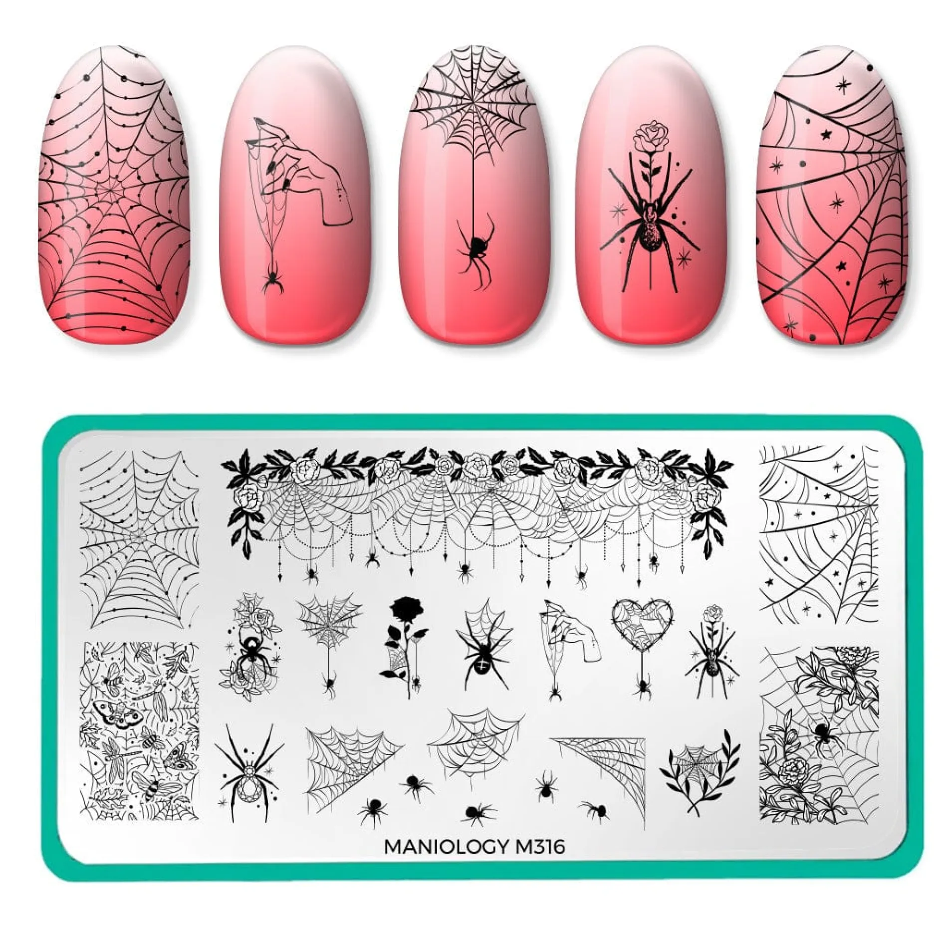 Shadowy Halloween (M312-M316) - Set of 5 Nail Stamping Plates