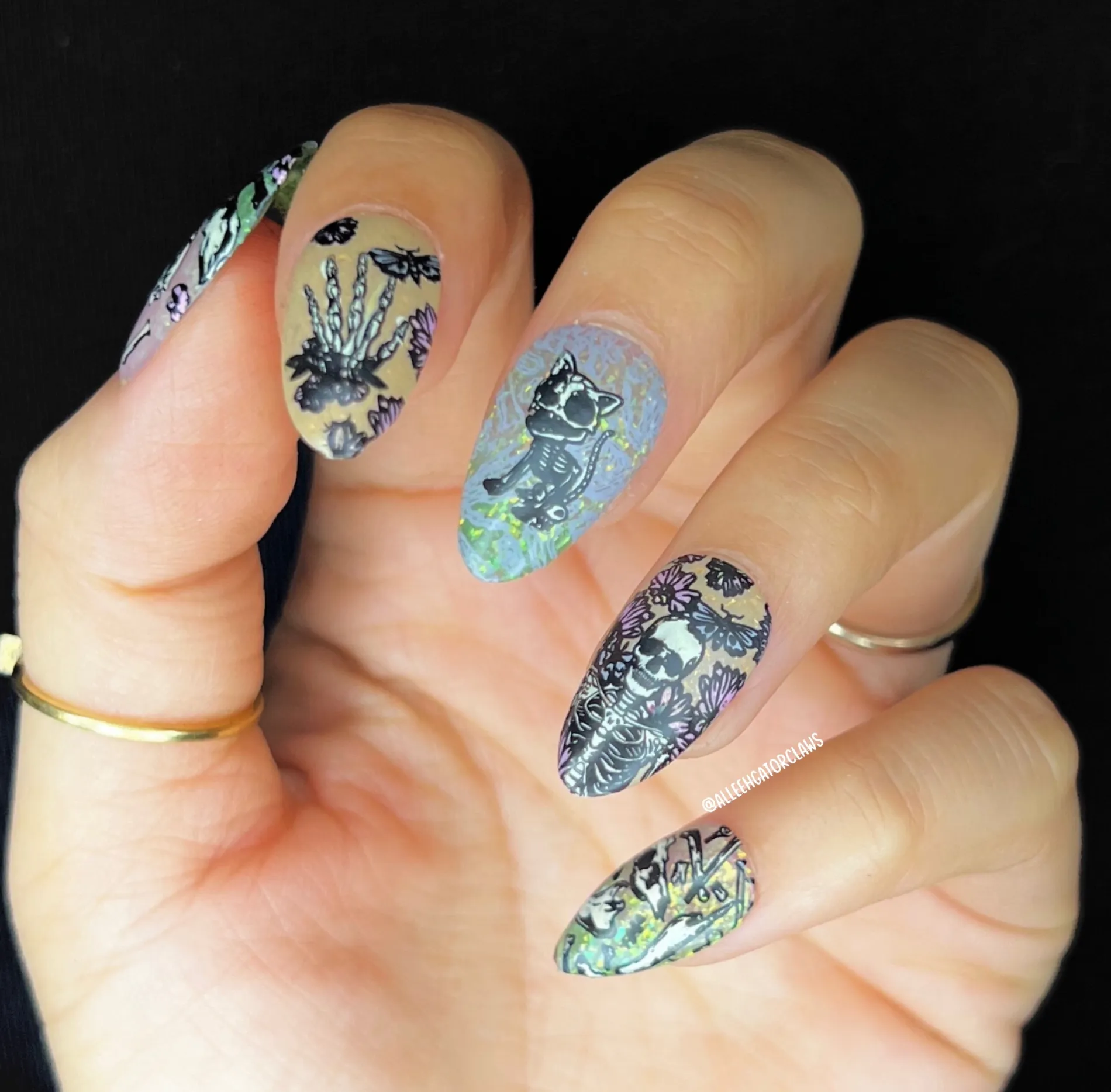 Shadowy Halloween (M312-M316) - Set of 5 Nail Stamping Plates