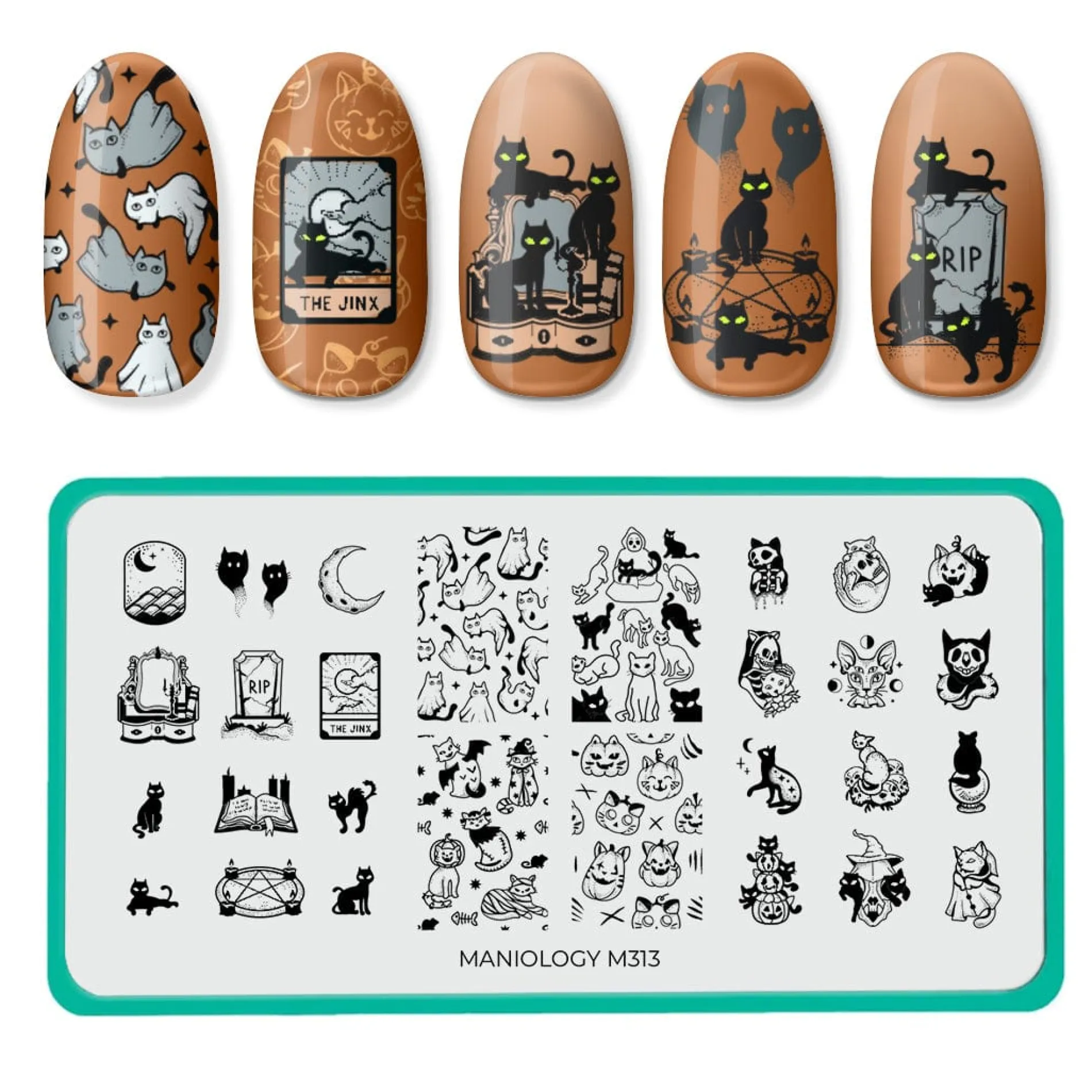 Shadowy Halloween (M312-M316) - Set of 5 Nail Stamping Plates