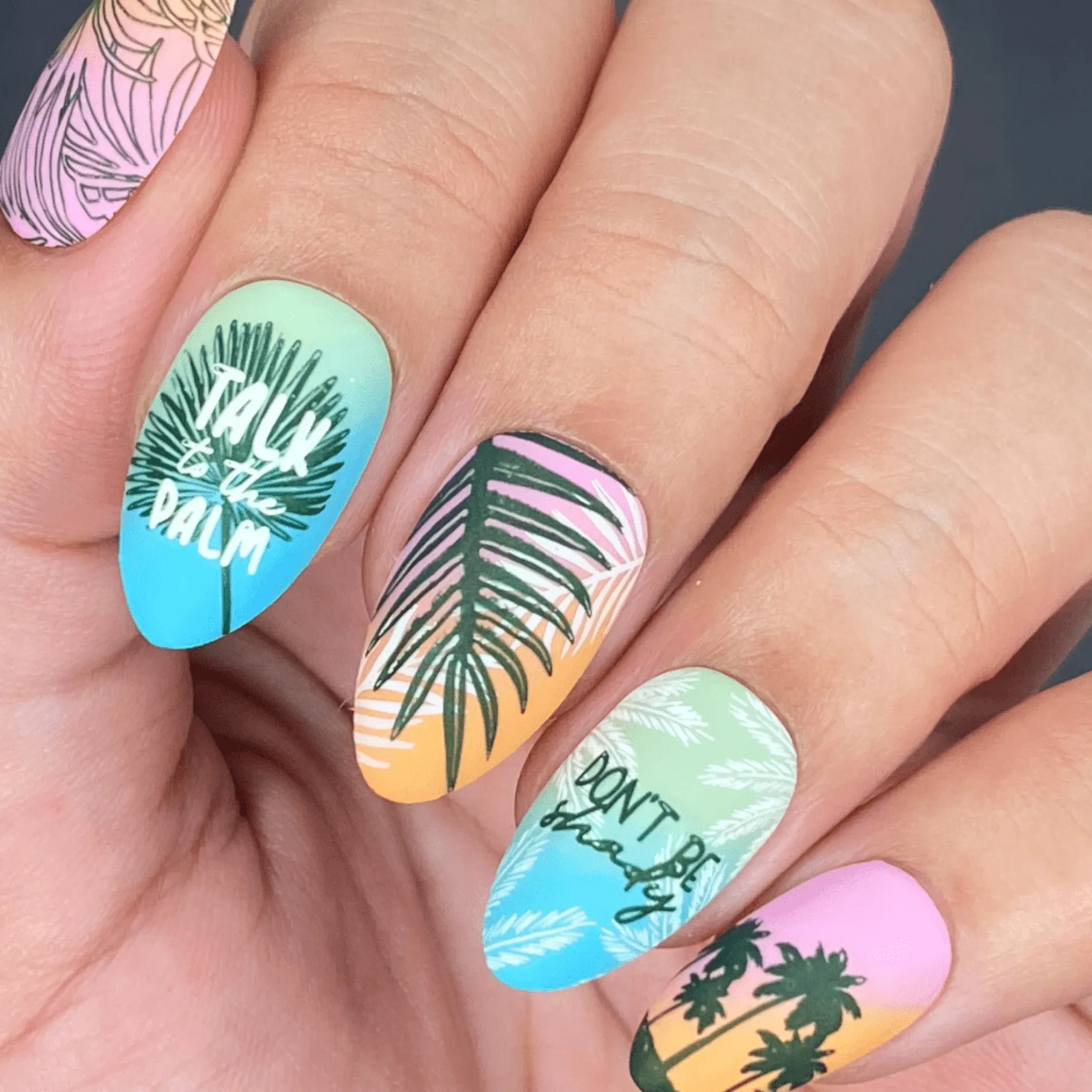 Shake Your Palm Fronds (M387) - Nail Stamping Plate